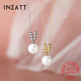 925 Sterling Silver Pearl Bead Choker Necklace Women Fine Jewelry