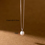 925 Silver Pearl Box Chain Choker Necklace Women Party Jewelry