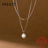 925 Silver Pearl Box Chain Choker Necklace Women Party Jewelry