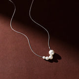 925 Sterling Silver Pearl Choker Necklace Party Jewelry