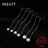 925 Silver Pearl Tassel Stud Earrings Women Party Jewelry