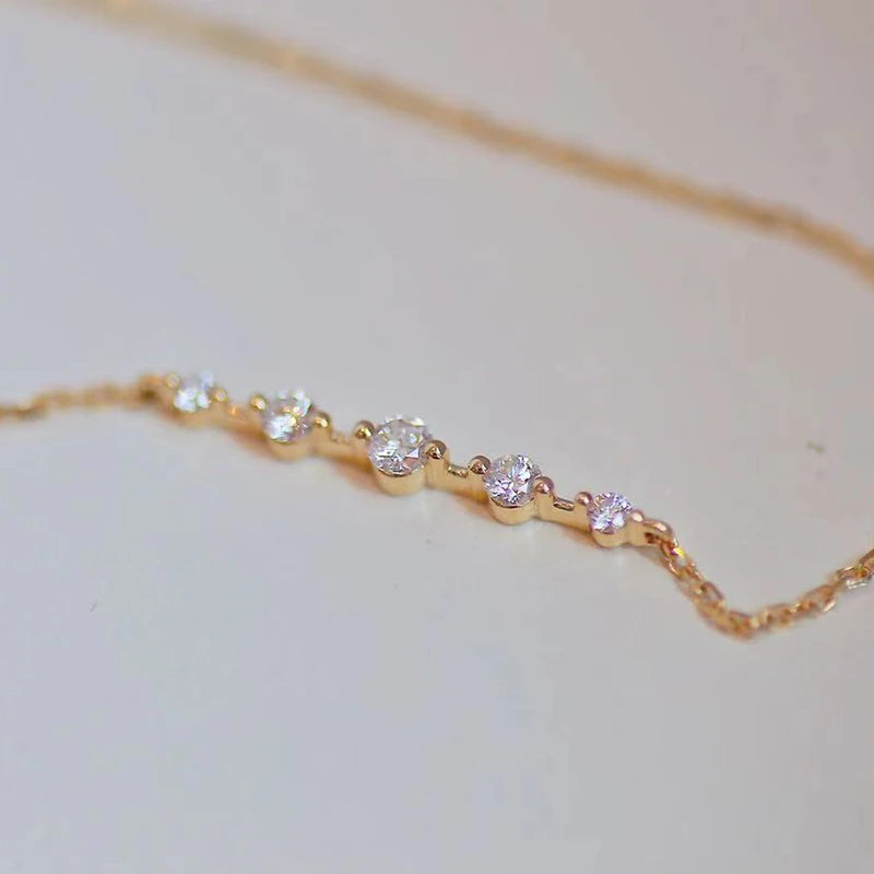 925 Silver Zircon Charm Bracelet Women Party Fine Jewelry Summer