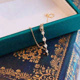 925 Silver Zircon Charm Bracelet Women Party Fine Jewelry Summer