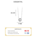 925 Silver Zircon Choker Necklace Women's Jewelry
