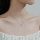 925 Silver Zircon Choker Necklace Women's Jewelry