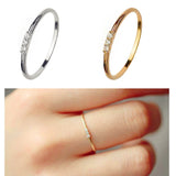 925 Silver Zircon Letter V Ring For Women