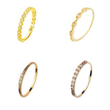 925 Silver Zircon Letter V Ring For Women