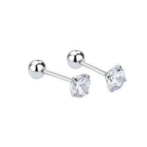 925 Silver Zircon Stud Earrings for Women Party