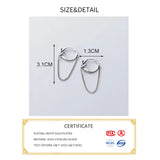 925 Silver Tassel Hoop Earrings Women Party Punk Fine Accessory
