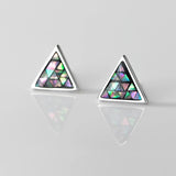 925 Sterling Silver Triangle Stud Earrings Geometric Accessories