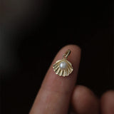 925 Silver Shell Pearl Pendant Necklace For Women