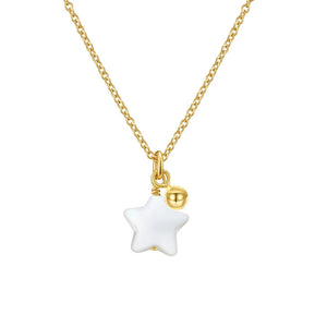 925 Silver Shell Star Pendant Choker Necklace Women Jewelry