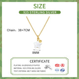 925 Silver Shell Star Pendant Choker Necklace Women Jewelry