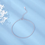 925 Sterling Silver Smooth Bead Chain Bracelet for Women