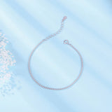 925 Sterling Silver Smooth Bead Chain Bracelet for Women