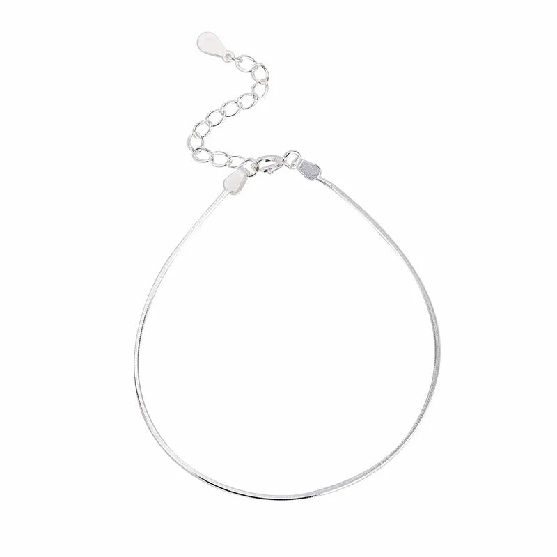 925 Silver Snake Bone Chain Bracelet Women Fine Jewelry