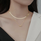 925 Silver Snake Chain Choker Necklace Classic Fine Jewelry
