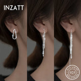 925 Silver Star Tassel Drop Earrings for Women