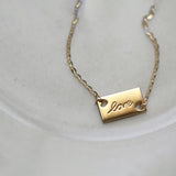 INZATT 925 Silver Square Love Gold Bracelet Women Jewelry