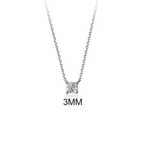925 Silver Square Zircon Choker Necklace Minimalist Fine Jewelry Women