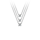 925 Silver Square Zircon Choker Necklace Minimalist Fine Jewelry Women