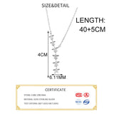 925 Silver Zircon Star Choker Pendant Necklace for Women