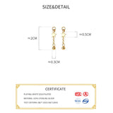 925 Silver Star Tassel Stud Earrings Women Jewelry Accessory