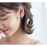 925 Silver Star Cross Heart Pendant Hoop Earrings Women Party Jewelry