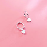 925 Silver Star Heart Pentagram Cross Hoop Earrings for Women
