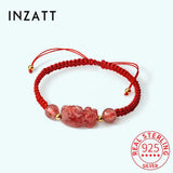 925 Sterling Silver Strawberry Crystal Brave Troops PIXIU Bead Charm Bracelet
