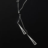 925 Silver Triangle Sweater Chain Necklace Women Fine Jewelry