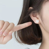 925 Silver Flower Plant Stud Earrings Bohemian Jewelry