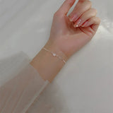 925 Silver Zircon Chain Bracelet Women Party Fine Jewelry