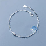 925 Silver Zircon Chain Bracelet Women Party Fine Jewelry