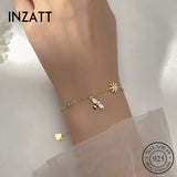 925 Silver Zicon Flower Bee Bracelet for Women Party Jewelry