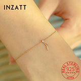 925 Sterling Silver Zircon 14K Chain Bracelet Punk Jewelry
