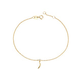 925 Sterling Silver Zircon 14K Chain Bracelet Punk Jewelry