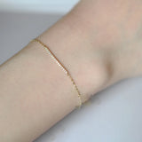 925 Sterling Silver Zircon Chain Bracelet Punk Fine Jewelry