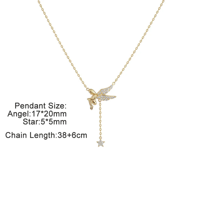 925 Silver Zircon Moon Star Choker Necklace