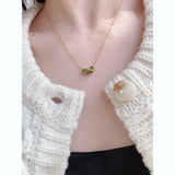 925 Silver Zircon Moon Star Choker Necklace