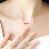925 Silver Zircon Moon Star Choker Necklace