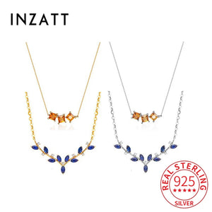 925 Silver Zircon Moon Star Choker Necklace