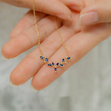 925 Silver Zircon Moon Star Choker Necklace