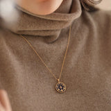 925 Silver Zircon Moon Phase Choker Necklace 18k