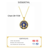 925 Silver Zircon Moon Phase Choker Necklace 18k