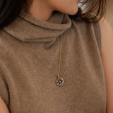 925 Silver Zircon Moon Phase Choker Necklace 18k