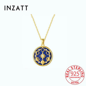 925 Silver Zircon Moon Phase Choker Necklace 18k