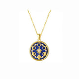 925 Silver Zircon Moon Phase Choker Necklace 18k