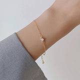 925 Silver Zircon Bead Chain Bracelet Women Fine Jewelry