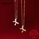 925 Silver Zircon Bowknot Choker Necklace Classic Fine Jewelry